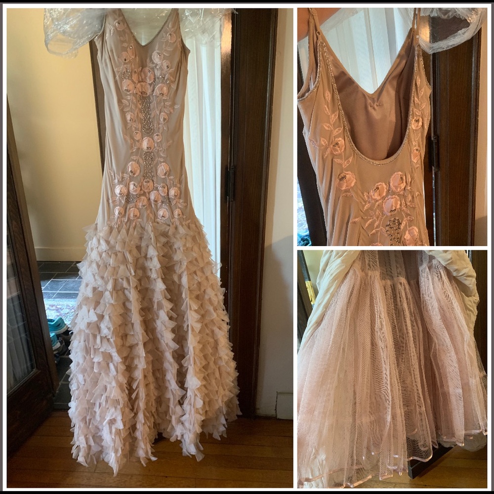 Sue Wong Nocturn light pink gown / prom dress
